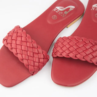 Braided Slippers Brown Neon By Anum Hassan