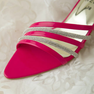 Crystal Strappy Sandals Purple My Store