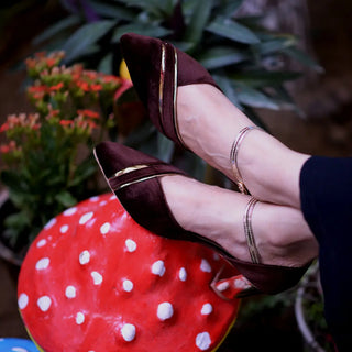 Velvet gold strip Blue My Store