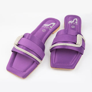 BAND SLIPPERS Purple Neon By Anum Hassan