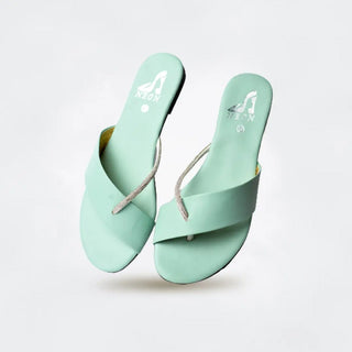 Cross Strap Toe Sea Green My Store