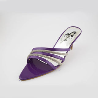 Crystal Strappy Sandals Purple My Store