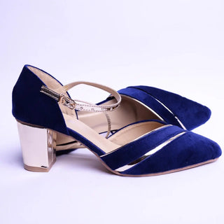 Velvet gold strip Blue My Store