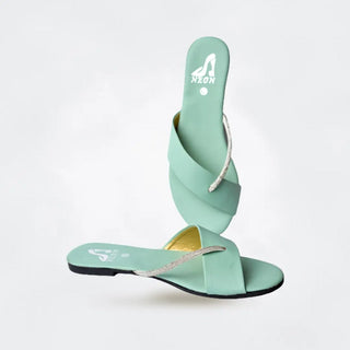 Cross Strap Toe Sea Green My Store