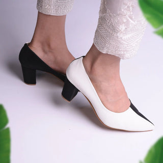 Two Hued Court Shoes Maroon and Black My Store