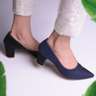 Two Hued Court Shoes Maroon and Black My Store