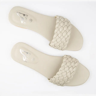 Braided Slippers Brown Neon By Anum Hassan