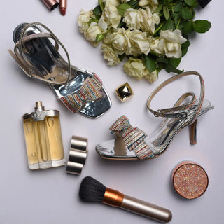 Bow Up Sandal Silver My Store