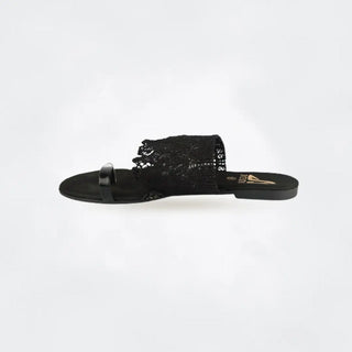 Lace Embellished Sliders My Store