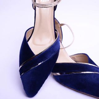 Velvet gold strip Blue My Store