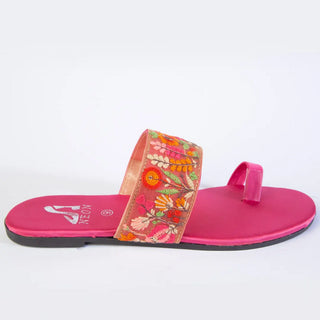 Broad Lace Slippers Green My Store