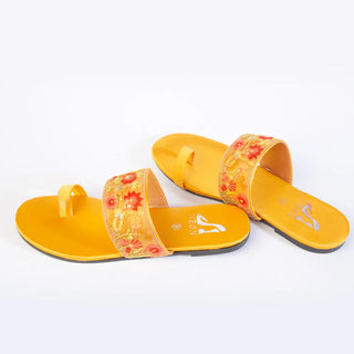 Broad Lace Slippers Green My Store