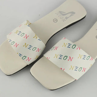 Neon Signature Slipper White Neon By Anum Hassan