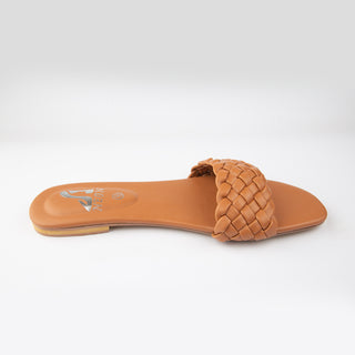 Braided Slippers Brown Neon By Anum Hassan