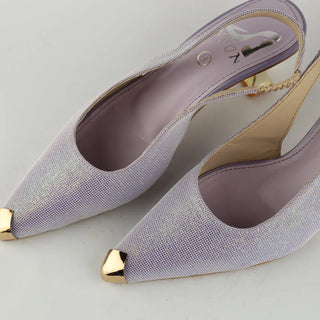 Luminous Spool Heel Purple Neon By Anum Hassan