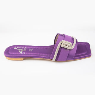 BAND SLIPPERS Purple Neon By Anum Hassan