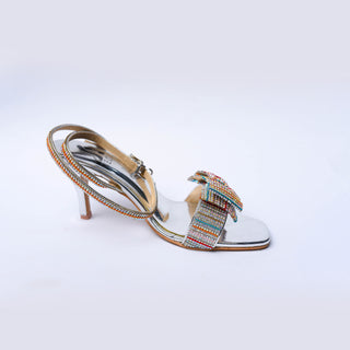 Bow Up Sandal Silver My Store