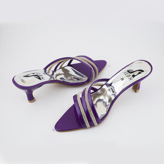 Crystal Strappy Sandals Purple