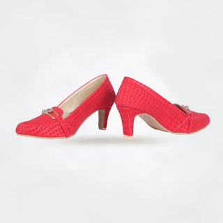 Croc Embossed Pumps Yellow My Store