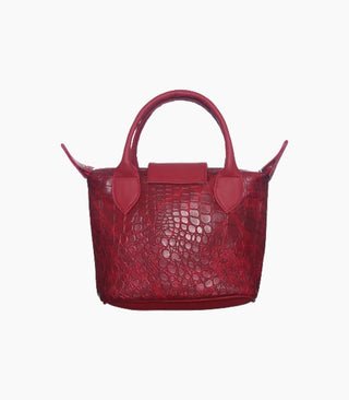 Top-Handle Croc Embosed Bag 03 My Store