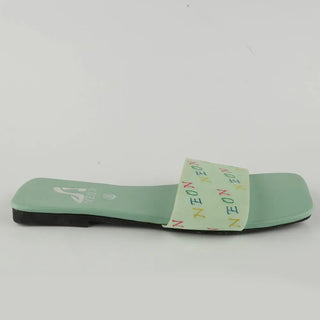 Neon Signature Slipper Sea Green Neon By Anum Hassan