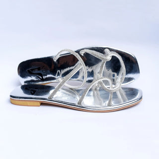 Cross Band Flats Silver My Store