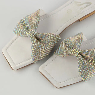 Shimmer Bow Slipper Neon By Anum Hassan