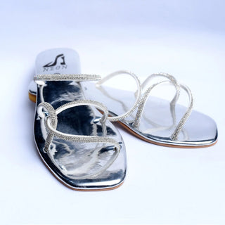 Cross Band Flats Silver My Store