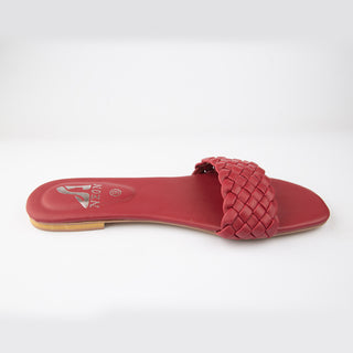 Braided Slippers Maroon