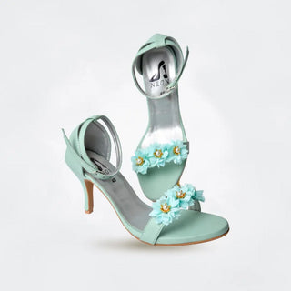 Floral Ankle Heels My Store