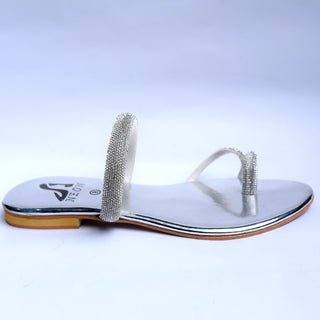 String Tie Flats Silver My Store