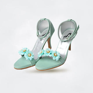 Floral Ankle Heels My Store