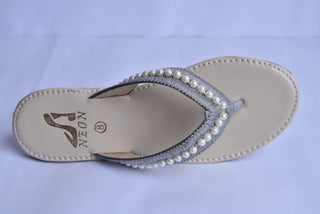 Neon Pearl Slippers White My Store