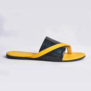 Flat Flip Flop With Crystal Slides Neon By Anum Hassan