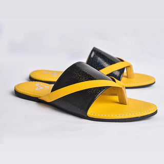 Flat Flip Flop With Crystal Slides Neon By Anum Hassan