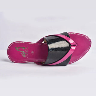 Flat Flip Flop With Crystal Slides Neon By Anum Hassan