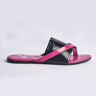 Flat Flip Flop With Crystal Slides Neon By Anum Hassan