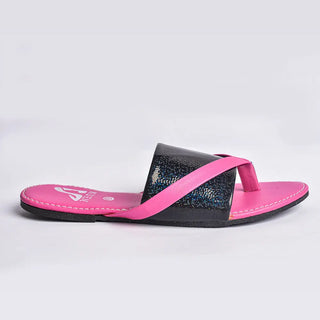 Flat Flip Flop With Crystal Slides Neon By Anum Hassan