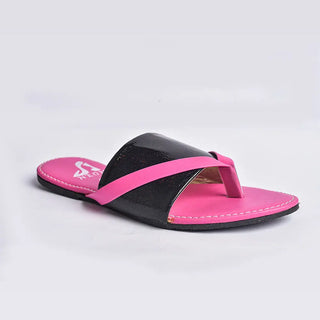 Flat Flip Flop With Crystal Slides Neon By Anum Hassan