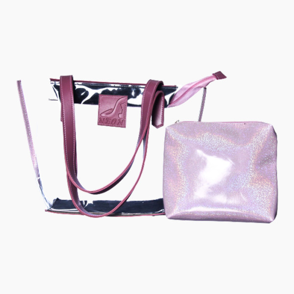 Two Pcs Transparent Tote Bags